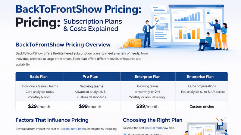 BackToFrontShow Pricing